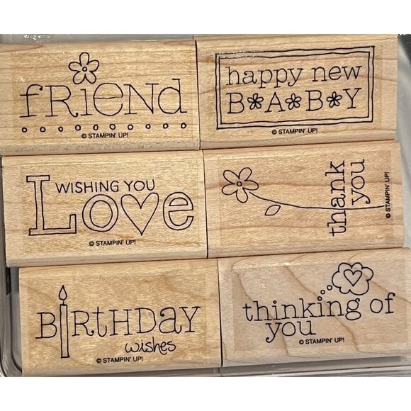 Stampin Up! "For A Friend" Rubber Stamp Set - Picture 1 of 3